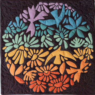 Evolve Wall Hanging Applique Pattern by Suzy Quilts