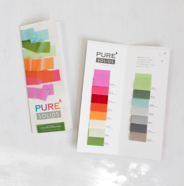 Shade Card - Art Gallery Fabrics Pure Solids - July 2022 Additional Card