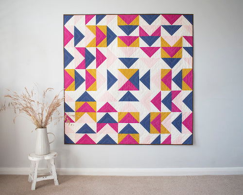 Dancing Geese Quilt Kit in Exclusive Cow and Giraffe Colourway!