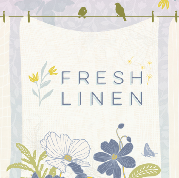 Bolt End - Fresh Linen - Dancing Dandelions 48cm