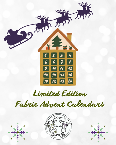 Limited Edition - Cow and Giraffe Fabric Advent Calendar 2026