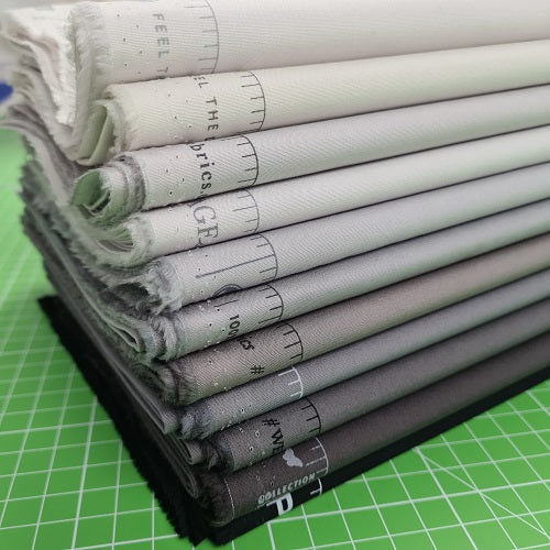 All the Art Gallery Fabrics Pure Solids Grey's Bundle