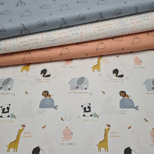 Bolt End - Little Things Animals Blue
