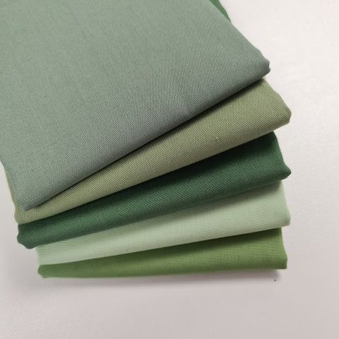 Art Gallery Fabrics Pure Solids Shades of Green Bundle