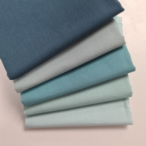 Art Gallery Fabrics Pure Solids Shades of Blue Bundle