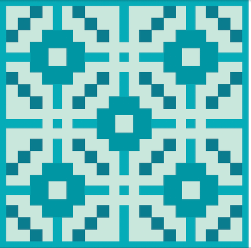 Bright Blue Senna Seas Quilt Kit
